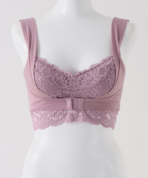 Honeys（ハニーズ）の「ナイトブラ 睡眠中のバスト横流れカバー。24時間OK。ノンワイヤー×ホールド。美胸。（ナイトブラ・レディース・ライトグレー/ブラック/ピンク/ブルー系その他/アイボリー/カーキ/ライトピンク/レンガ/ネイビー/ラベンダー・LL/S/M/L/SS/3L）」の18枚目の写真