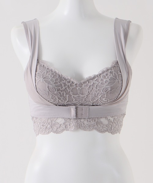 Honeys（ハニーズ）の「ナイトブラ 睡眠中のバスト横流れカバー。24時間OK。ノンワイヤー×ホールド。美胸。（ナイトブラ・レディース・ライトグレー/ブラック/ピンク/ブルー系その他/アイボリー/カーキ/ライトピンク/レンガ/ネイビー/ラベンダー・LL/S/M/L/SS/3L）」の16枚目の写真