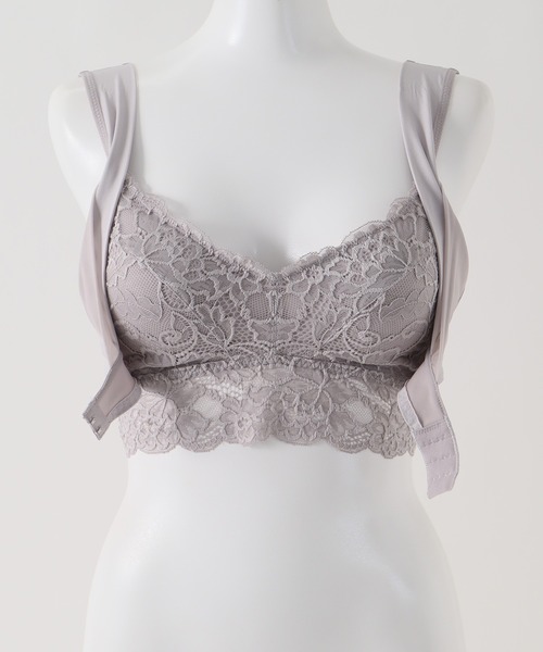 Honeys（ハニーズ）の「ナイトブラ 睡眠中のバスト横流れカバー。24時間OK。ノンワイヤー×ホールド。美胸。（ナイトブラ・レディース・ライトグレー/ブラック/ピンク/ブルー系その他/アイボリー/カーキ/ライトピンク/レンガ/ネイビー/ラベンダー・LL/S/M/L/SS/3L）」の20枚目の写真