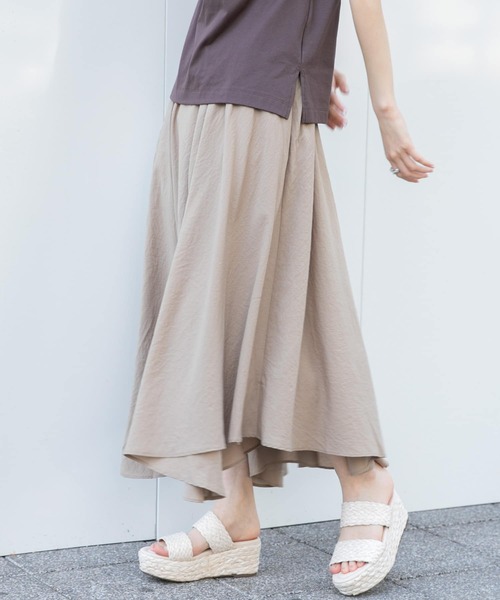 SENSE OF PLACE by URBAN RESEARCH（センスオブプレイスバイアーバンリサーチ）の「ハイウエストイレギュラーヘムスカート（スカート・レディース・ベージュ/ネイビー/レッド/グリーン・ONE）」の11枚目の写真