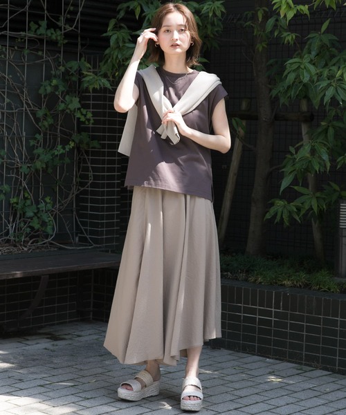 SENSE OF PLACE by URBAN RESEARCH（センスオブプレイスバイアーバンリサーチ）の「ハイウエストイレギュラーヘムスカート（スカート・レディース・ベージュ/ネイビー/レッド/グリーン・ONE）」の5枚目の写真