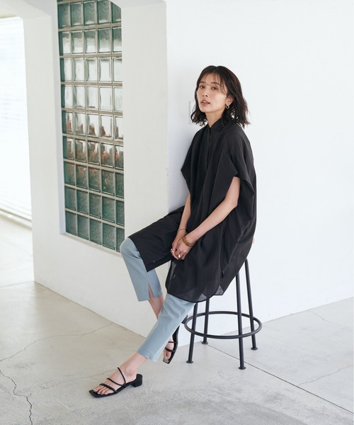 RIVE DROITE（リヴドロワ）の「デイリー使いにおすすめ　スクエアチューブサンダル（サンダル・レディース・ブラック/ベージュ/ブラウン・S/M/L）」の8枚目の写真