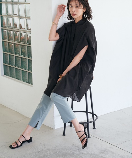 RIVE DROITE（リヴドロワ）の「デイリー使いにおすすめ　スクエアチューブサンダル（サンダル・レディース・ブラック/ベージュ/ブラウン・S/M/L）」の4枚目の写真