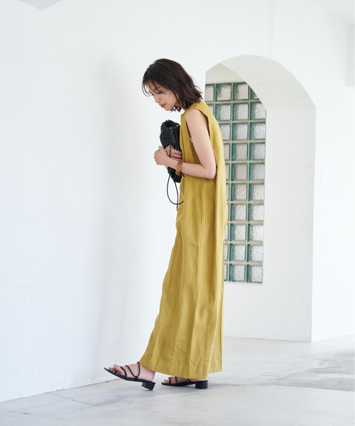 RIVE DROITE（リヴドロワ）の「デイリー使いにおすすめ　スクエアチューブサンダル（サンダル・レディース・ブラック/ベージュ/ブラウン・S/M/L）」の22枚目の写真