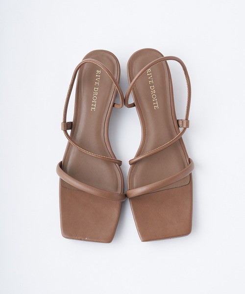 RIVE DROITE（リヴドロワ）の「デイリー使いにおすすめ　スクエアチューブサンダル（サンダル・レディース・ブラック/ベージュ/ブラウン・S/M/L）」の15枚目の写真