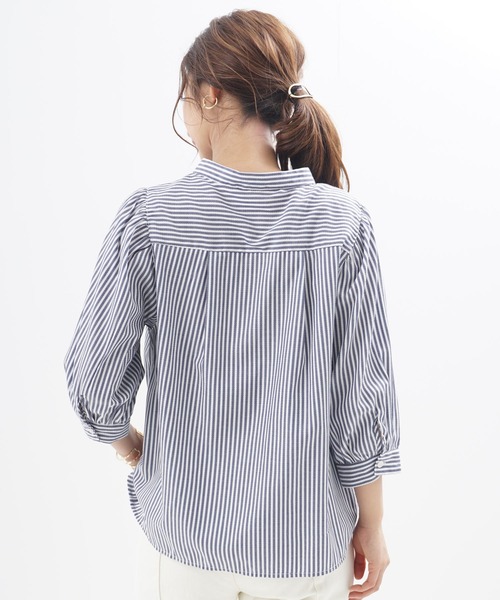 rps（アールピーエス）の「スタンドカラー刺繍７分袖ブラウス（シャツ/ブラウス・レディース・ミント/ネイビー/ブラック/ラベンダー・M）」の22枚目の写真