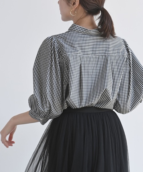 rps（アールピーエス）の「スタンドカラー刺繍７分袖ブラウス（シャツ/ブラウス・レディース・ミント/ネイビー/ブラック/ラベンダー・M）」の10枚目の写真