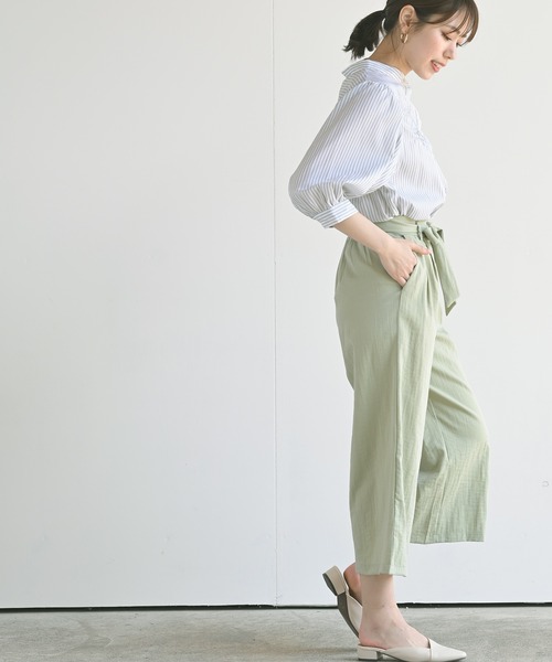 rps（アールピーエス）の「スタンドカラー刺繍７分袖ブラウス（シャツ/ブラウス・レディース・ミント/ネイビー/ブラック/ラベンダー・M）」の19枚目の写真