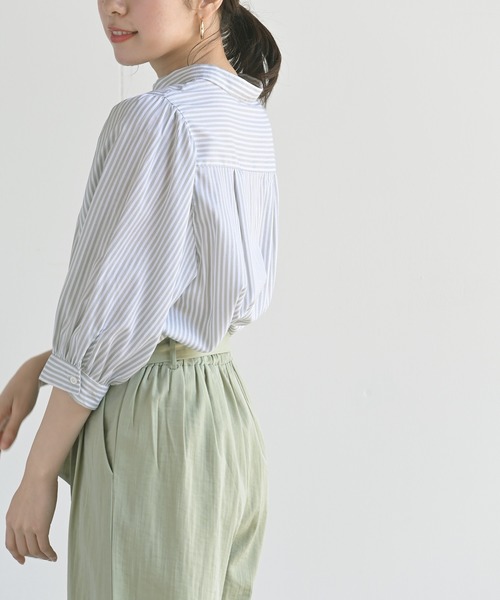 rps（アールピーエス）の「スタンドカラー刺繍７分袖ブラウス（シャツ/ブラウス・レディース・ミント/ネイビー/ブラック/ラベンダー・M）」の11枚目の写真