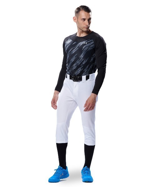UNDER ARMOUR(アンダーアーマー)の「UAフィット コンフォート ノベルティ アンダー シャツ ロングスリーブ(ベースボール/MEN)(Tシャツ/カットソー・メンズ・ブラック/ダークネイビー・LG/3XL/XL/XXL/MD/SM)」の8枚目の写真