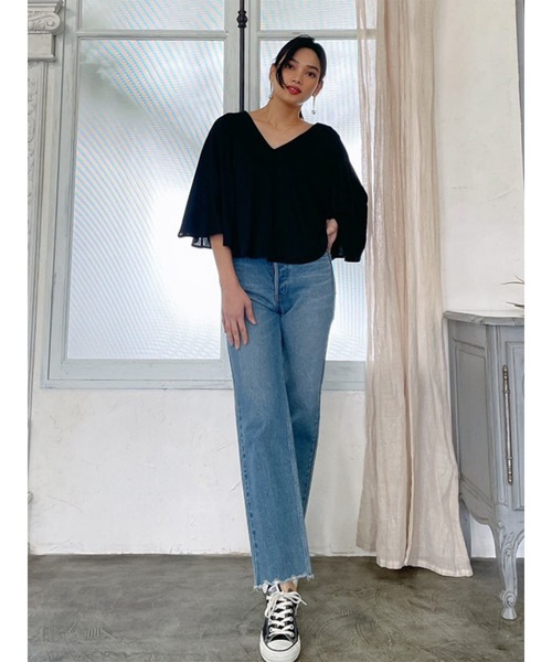 Vicente（ヴィセンテ）の「Easy fit tops（Tシャツ/カットソー・レディース・ブラウン/ブラック・FREE）」の15枚目の写真