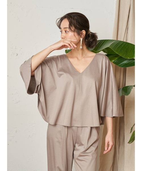 Vicente（ヴィセンテ）の「Easy fit tops（Tシャツ/カットソー・レディース・ブラウン/ブラック・FREE）」の17枚目の写真