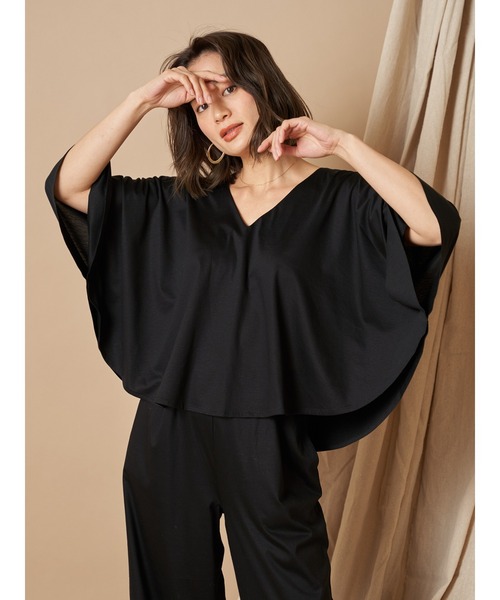 Vicente（ヴィセンテ）の「Easy fit tops（Tシャツ/カットソー・レディース・ブラウン/ブラック・FREE）」の20枚目の写真