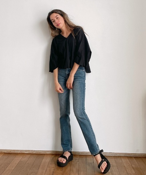 Vicente（ヴィセンテ）の「Easy fit tops（Tシャツ/カットソー・レディース・ブラウン/ブラック・FREE）」の19枚目の写真