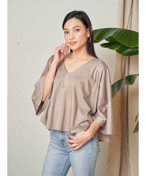 Vicente（ヴィセンテ）の「Easy fit tops（Tシャツ/カットソー・レディース・ブラウン/ブラック・FREE）」の3枚目の写真