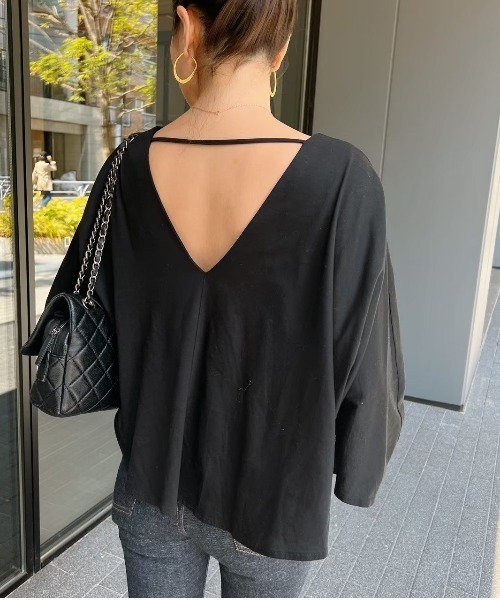 Vicente（ヴィセンテ）の「Easy fit tops（Tシャツ/カットソー・レディース・ブラウン/ブラック・FREE）」の9枚目の写真