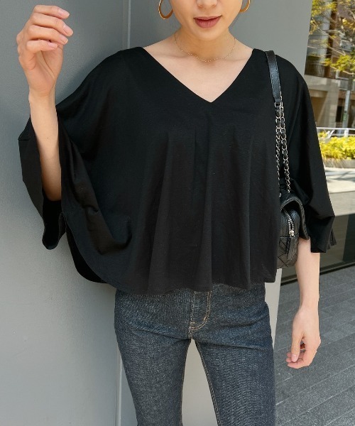 Vicente（ヴィセンテ）の「Easy fit tops（Tシャツ/カットソー・レディース・ブラウン/ブラック・FREE）」の10枚目の写真