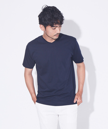【展開店舗限定】シルケット天竺 Vネック 半袖Tシャツ
