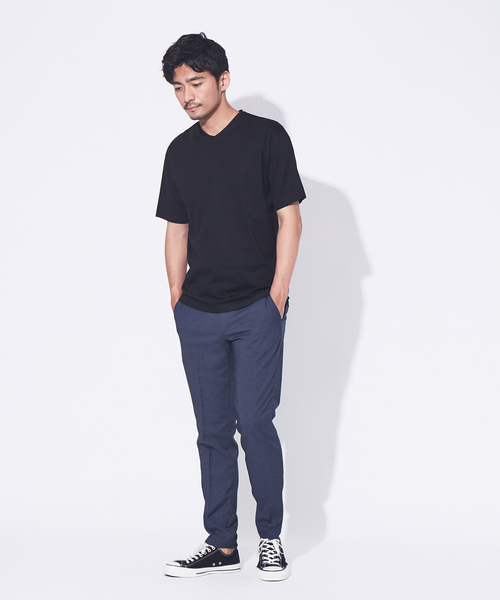 ABAHOUSE GRAY（アバハウスグレイ）の「【展開店舗限定】シルケット天竺 Vネック 半袖Tシャツ（Tシャツ/カットソー・メンズ・ブラック/ダークグリーン/ネイビー/ブラウン/ブルー/グレイッシュベージュ/ホワイト・46/48/50）」の11枚目の写真