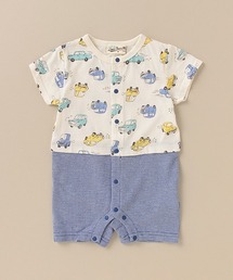 Love&Peace&Money | classic carsプリント半袖ショートオール(ロンパース)