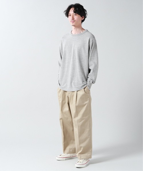 JOURNAL STANDARD J.S HOMESTEAD（ジャーナルスタンダードホームステッド）の「ウエポン WIDE-ANKLE LENGTH（スラックス・メンズ・ベージュ/サファリグリーン/ネイビー/アイボリー・LARGE/MEDIUM/SMALL）」の9枚目の写真