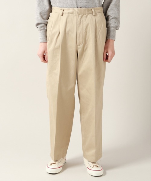 JOURNAL STANDARD J.S HOMESTEAD（ジャーナルスタンダードホームステッド）の「ウエポン WIDE-ANKLE LENGTH（スラックス・メンズ・ベージュ/サファリグリーン/ネイビー/アイボリー・LARGE/MEDIUM/SMALL）」の5枚目の写真