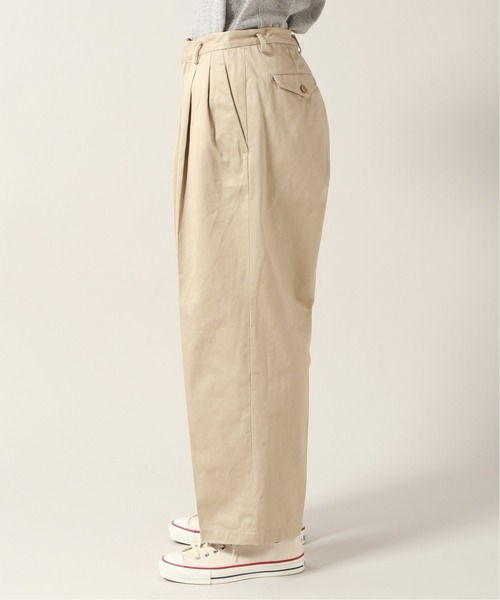 JOURNAL STANDARD J.S HOMESTEAD（ジャーナルスタンダードホームステッド）の「ウエポン WIDE-ANKLE LENGTH（スラックス・メンズ・ベージュ/サファリグリーン/ネイビー/アイボリー・LARGE/MEDIUM/SMALL）」の7枚目の写真