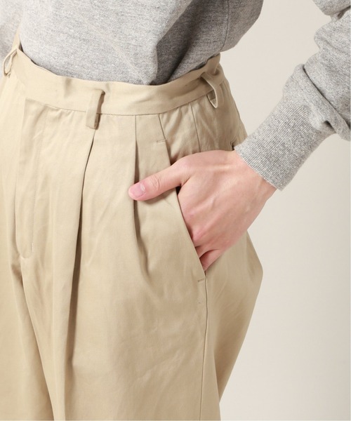 JOURNAL STANDARD J.S HOMESTEAD（ジャーナルスタンダードホームステッド）の「ウエポン WIDE-ANKLE LENGTH（スラックス・メンズ・ベージュ/サファリグリーン/ネイビー/アイボリー・LARGE/MEDIUM/SMALL）」の13枚目の写真