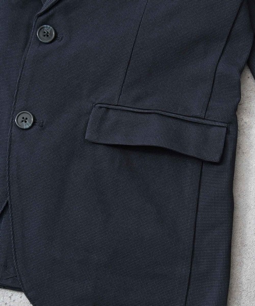 ZIP FIVE(ジップファイブ)の「【ZIP FIVE】2wayイージーケアクイックドライサーフニットセットアップ(テーラードジャケット・メンズ・ブルー/ネイビー/グレー・SMALL/MEDIUM/LARGE/X-LARGE)」の7枚目の写真