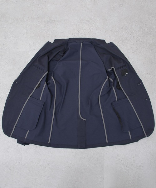 ZIP FIVE(ジップファイブ)の「【ZIP FIVE】2wayイージーケアクイックドライサーフニットセットアップ(テーラードジャケット・メンズ・ブルー/ネイビー/グレー・SMALL/MEDIUM/LARGE/X-LARGE)」の10枚目の写真
