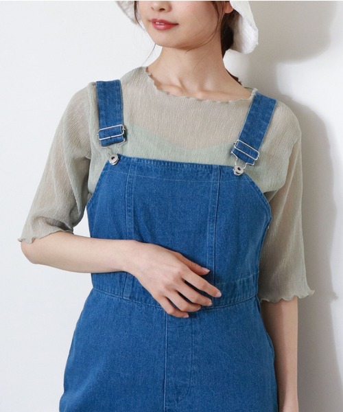 archives（アルシーヴ）の「シアー楊柳半袖プルオーバー（Tシャツ/カットソー・レディース・ピンクベージュ/ブルー/アイボリー/ミント/モカ/ブラック/レッド系その他/グレイッシュベージュ・MEDIUM）」の14枚目の写真