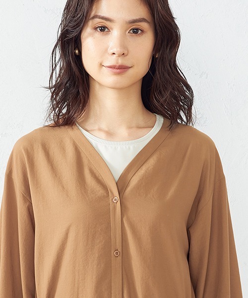 COMME CA ISM(コムサイズム)の「ベルト付き ロングシャツ(シャツ/ブラウス・レディース・ブラウン/ベージュ・LARGE/MEDIUM)」の12枚目の写真