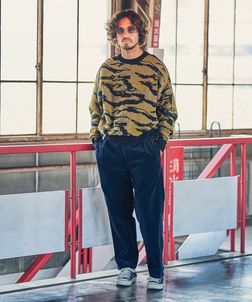 MARBLES(マーブルズ)の「mn2346-CAMO DOUBLE JACQUARD KNIT ニット(ニット/セーター・メンズ・ネイビー/グリーン・L/S/XL/M)」の6枚目の写真