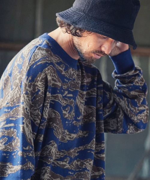 MARBLES(マーブルズ)の「mn2346-CAMO DOUBLE JACQUARD KNIT ニット(ニット/セーター・メンズ・ネイビー/グリーン・L/S/XL/M)」の10枚目の写真