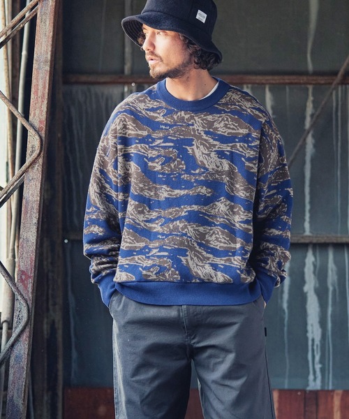MARBLES(マーブルズ)の「mn2346-CAMO DOUBLE JACQUARD KNIT ニット(ニット/セーター・メンズ・ネイビー/グリーン・L/S/XL/M)」の11枚目の写真