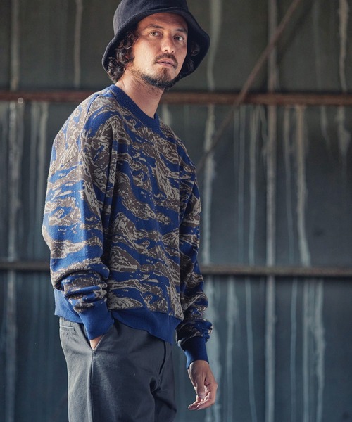 MARBLES(マーブルズ)の「mn2346-CAMO DOUBLE JACQUARD KNIT ニット(ニット/セーター・メンズ・ネイビー/グリーン・L/S/XL/M)」の13枚目の写真