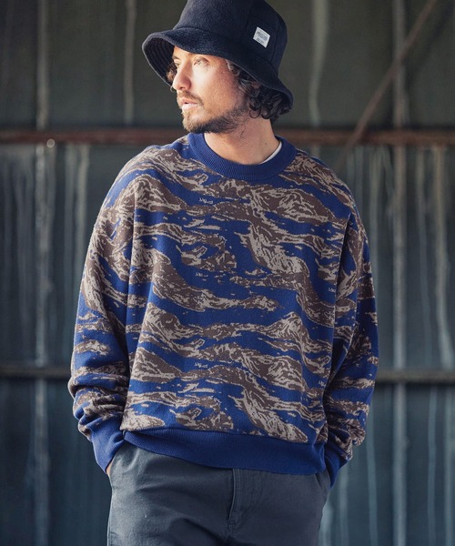 MARBLES(マーブルズ)の「mn2346-CAMO DOUBLE JACQUARD KNIT ニット(ニット/セーター・メンズ・ネイビー/グリーン・L/S/XL/M)」の15枚目の写真