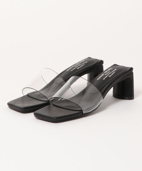 one way（ワンウェイ）の「【oneway】クリアボードヒールサンダル（サンダル・レディース・ホワイト/ブラック/ブラック系その他・S/M/L）」の2枚目の写真