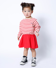 X-girl Stages | STRIPED L/S DRESS (2T・3T)(ワンピース)
