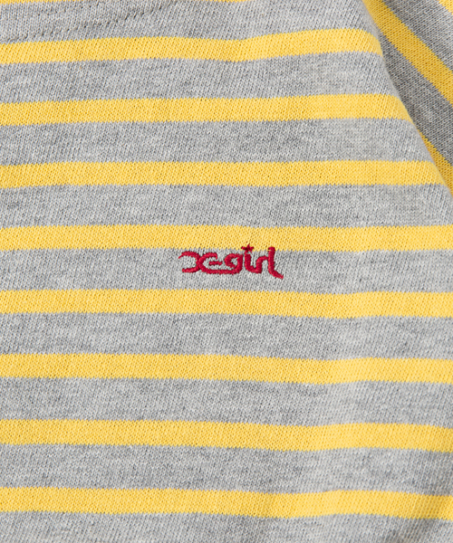 X-girl Stages（エックスガールステージス）の「STRIPED L/S DRESS (2T・3T)（ワンピース・キッズ・アッシュ/レッド/ネイビー・2T/3T）」の6枚目の写真