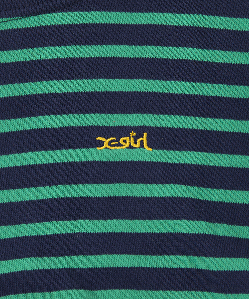 X-girl Stages（エックスガールステージス）の「STRIPED L/S DRESS (2T・3T)（ワンピース・キッズ・アッシュ/レッド/ネイビー・2T/3T）」の8枚目の写真