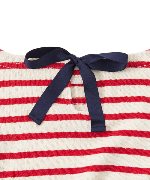 X-girl Stages（エックスガールステージス）の「STRIPED L/S DRESS (2T・3T)（ワンピース・キッズ・アッシュ/レッド/ネイビー・2T/3T）」の4枚目の写真