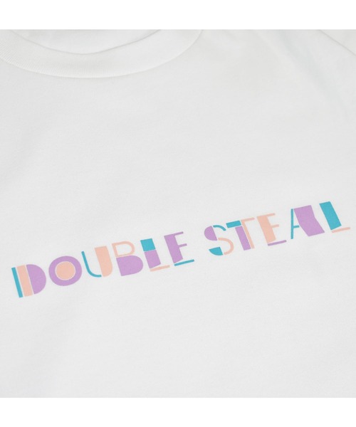 DOUBLE STEAL(ダブルスティール)の「COLORFUL LOGO 半袖Tシャツ(Tシャツ/カットソー・メンズ・ホワイト/ブラック・MEDIUM/LARGE/X-LARGE/XX-LARGE)」の1枚目の写真