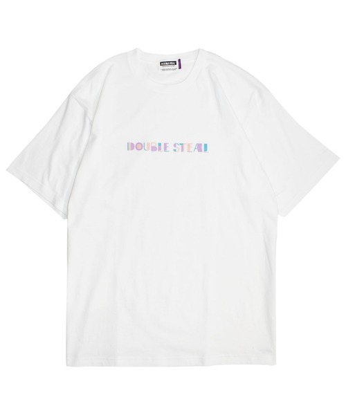 DOUBLE STEAL(ダブルスティール)の「COLORFUL LOGO 半袖Tシャツ(Tシャツ/カットソー・メンズ・ホワイト/ブラック・MEDIUM/LARGE/X-LARGE/XX-LARGE)」の4枚目の写真