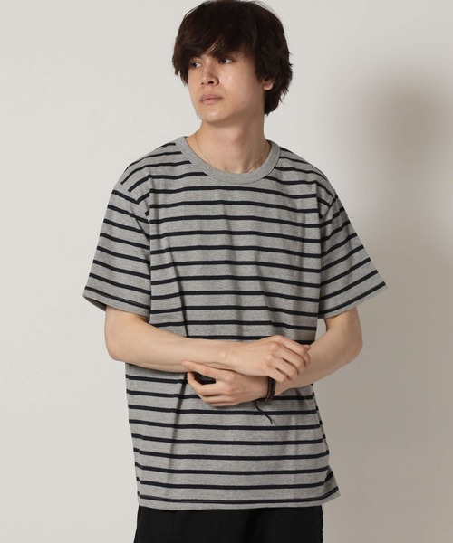 セール ヘビーウェイト オーバーサイズ ボーダーtシャツ Tシャツ カットソー Arcade アーケード のファッション通販 Zozotown