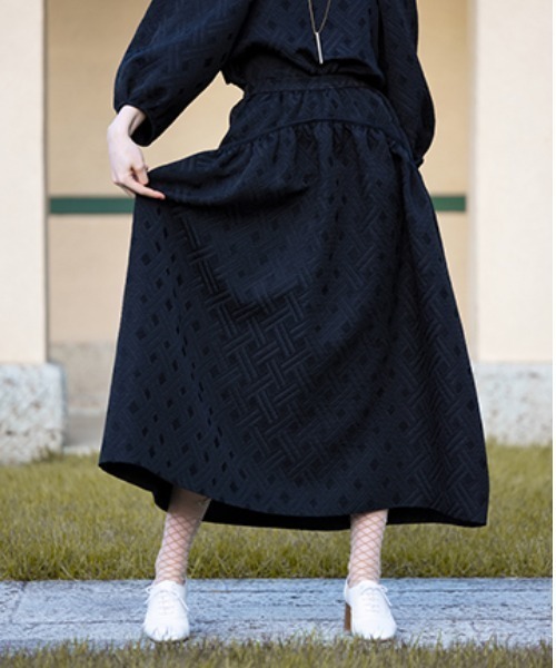 COEL（コエル）の「幾何学柄ジャガードスカート（スカート）」 - WEAR