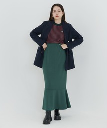 ロングスカート ポンチ裾ペプラム TINA：JOJUN