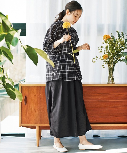 and myera（アンド マイラ）の「ａｎｄ　ｍｙｅｒａ　タイプライタースカート（スカート・レディース・ブラック/カーキ・SMALL/MEDIUM/LARGE/X-LARGE）」の4枚目の写真