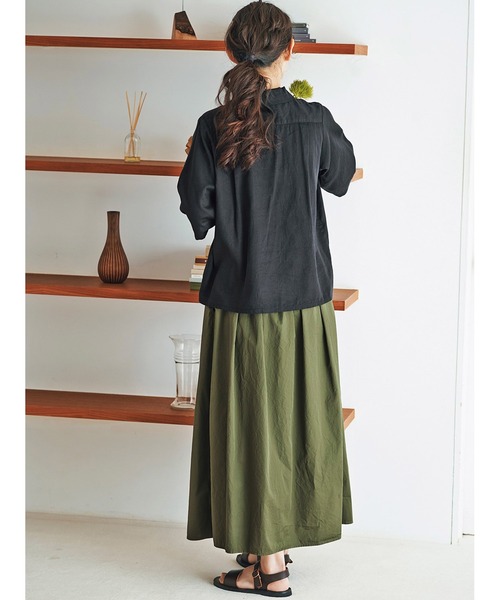and myera（アンド マイラ）の「ａｎｄ　ｍｙｅｒａ　タイプライタースカート（スカート・レディース・ブラック/カーキ・SMALL/MEDIUM/LARGE/X-LARGE）」の11枚目の写真