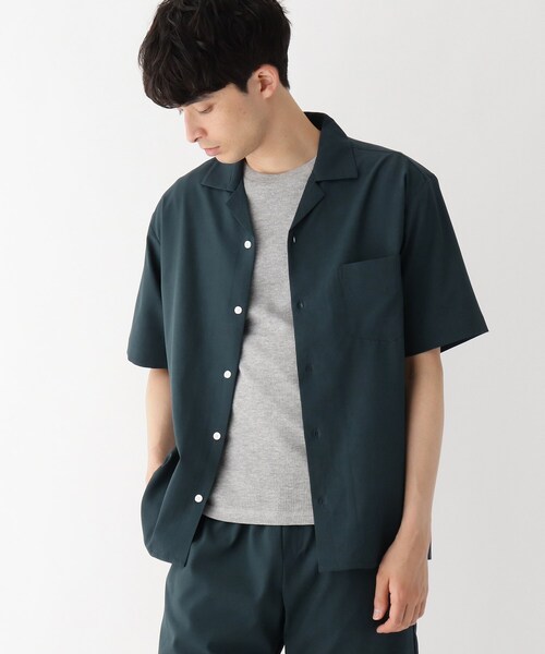 BASECONTROL(ベースコントロール)の「◆CREATION CUBE セットアップ対応 ストレッチオープンカラーシャツ(シャツ/ブラウス・メンズ・グレー/ブラック/グリーン/ベージュ/オレンジ・02/03/04)」の4枚目の写真